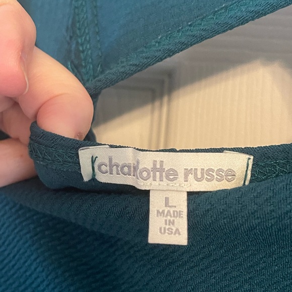 Hunter Green LS Crossed Back Dress (LG) - Picture 3 of 3